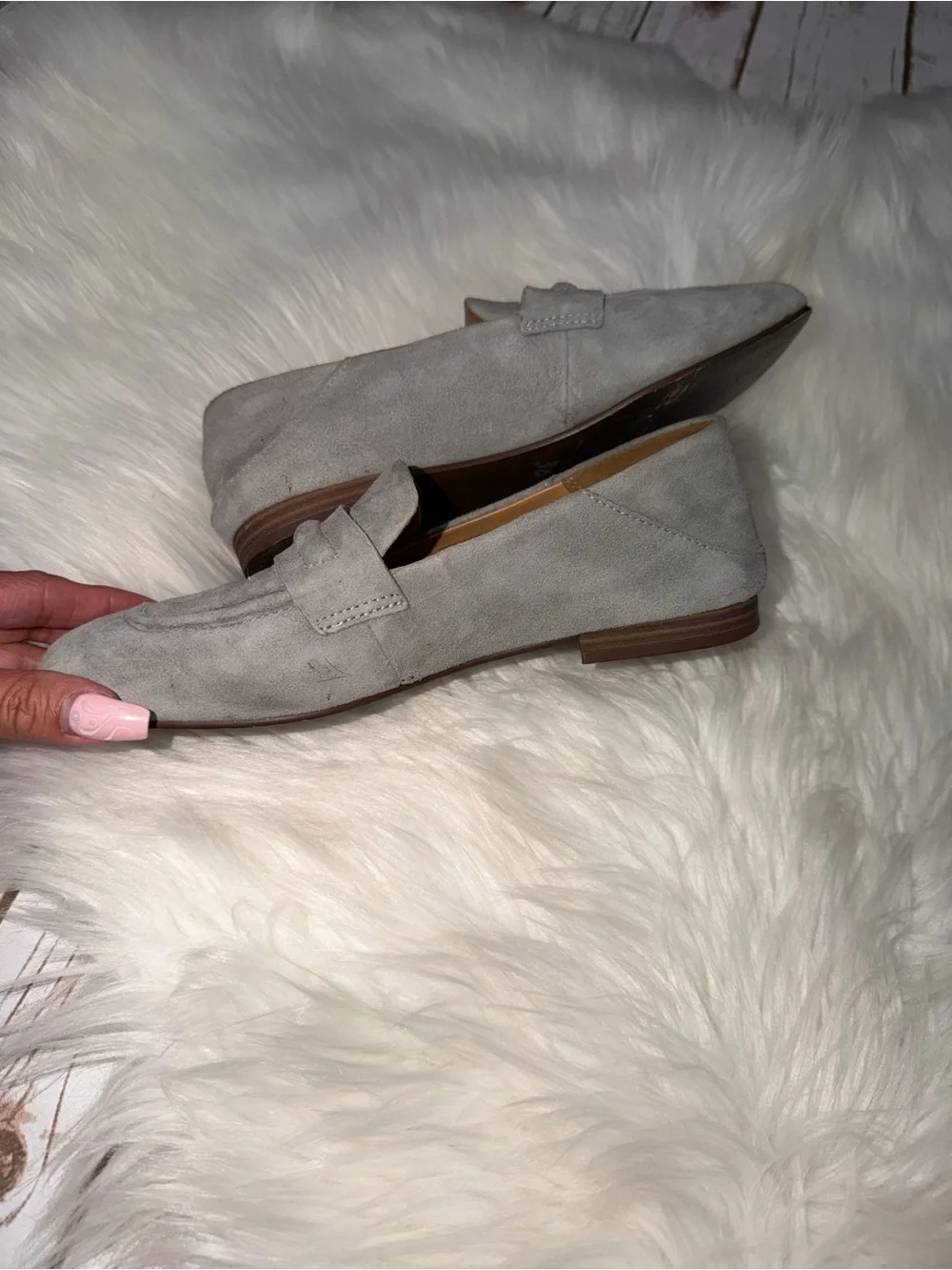 UGG Janaya Suede Leather Loafers Flats Shoes Cobble Gray Size US 7